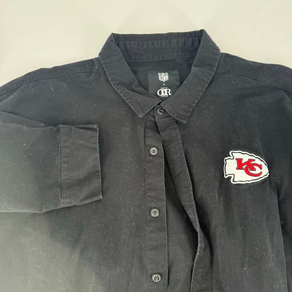 NFL Kansas City Chiefs Darius Rucker Collection XXXL Black Button Up Shirt‎